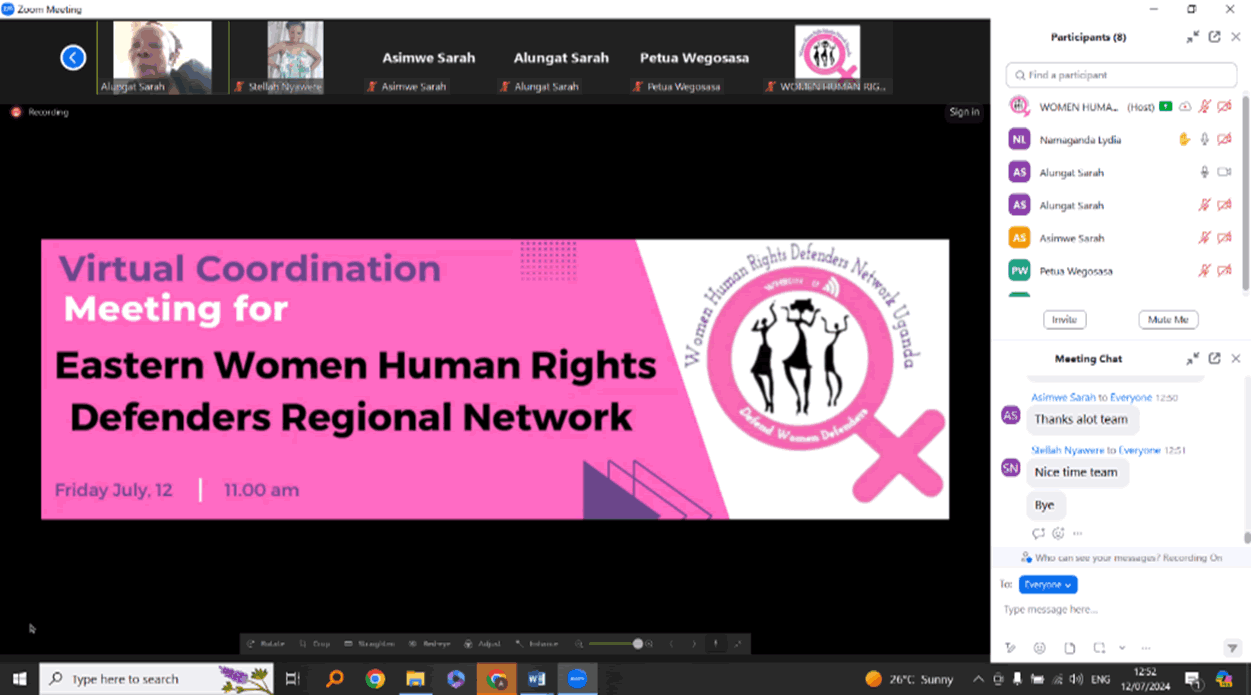 EMPOWERING WOMEN HUMAN RIGHTS DEFENDERS IN UGANDA: A CALL TO ACTION FOR COLLECTIVE PROTECTION AND RESILIENCE